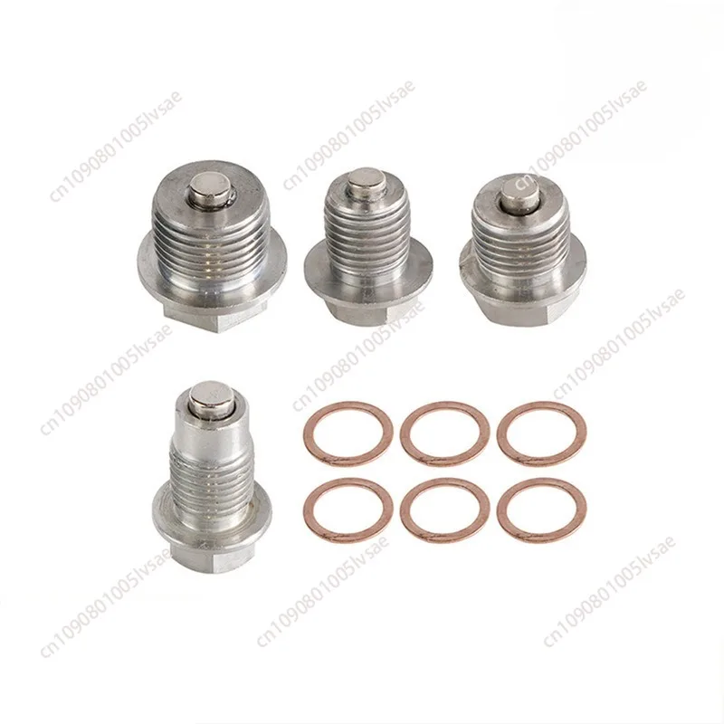 Two magnetic sump oil drain bolts stainless steel slag suction screws M12~ M20 automobile transmission engine