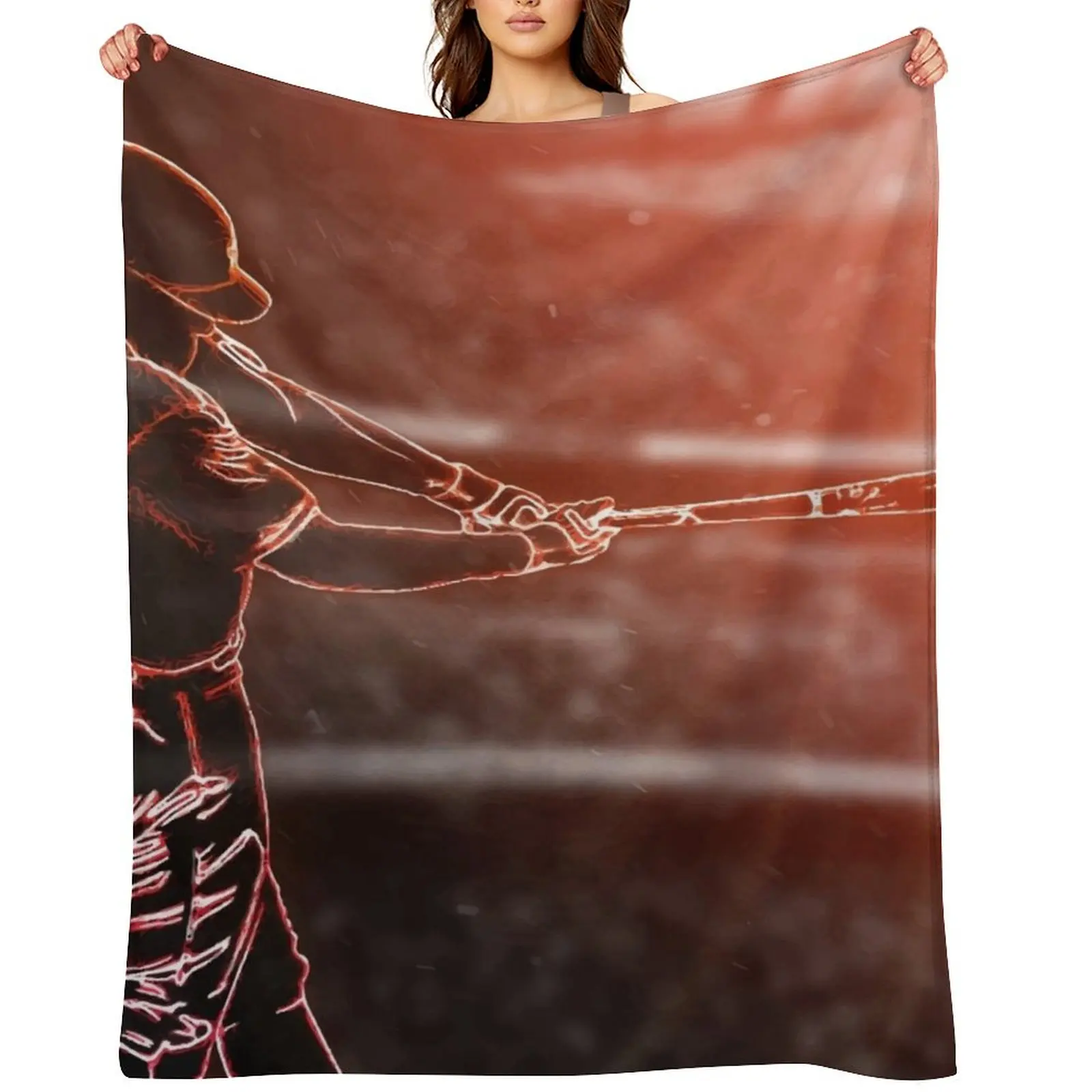 

George Springer Glow Artwork Throw Blanket Hairys Baby Picnic Plaid Blankets