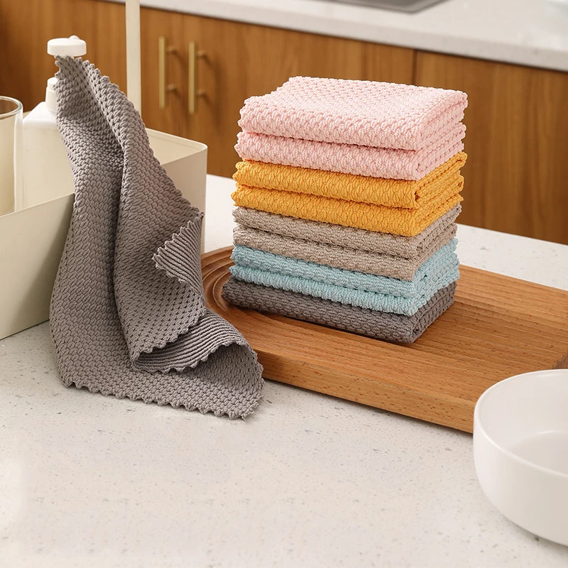 منشفة تنظيف المطبخ الترا ستوكات حبوب البن الجاكار سوبر ماصة متعددة الوظائف طبق منزلي القماش خرقة #4