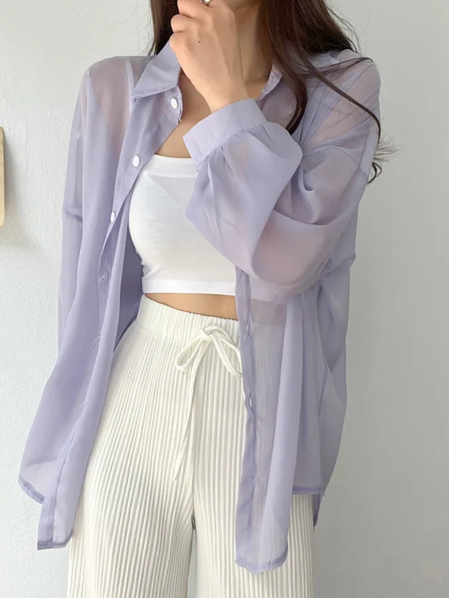 

Шикарный летний повседневный длинный свек с лацканами ярких цветов, защита от солнца, свободный топ, женская модная блузка для поездок на работу