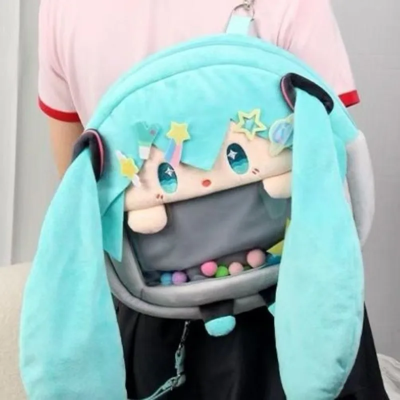 Hatsune Miku Itabag Anime Peripheral Cute Cartoon Large Capacity Backpack Japanese Kawaii Shoulder Crossbody Bag  Birthday Gift