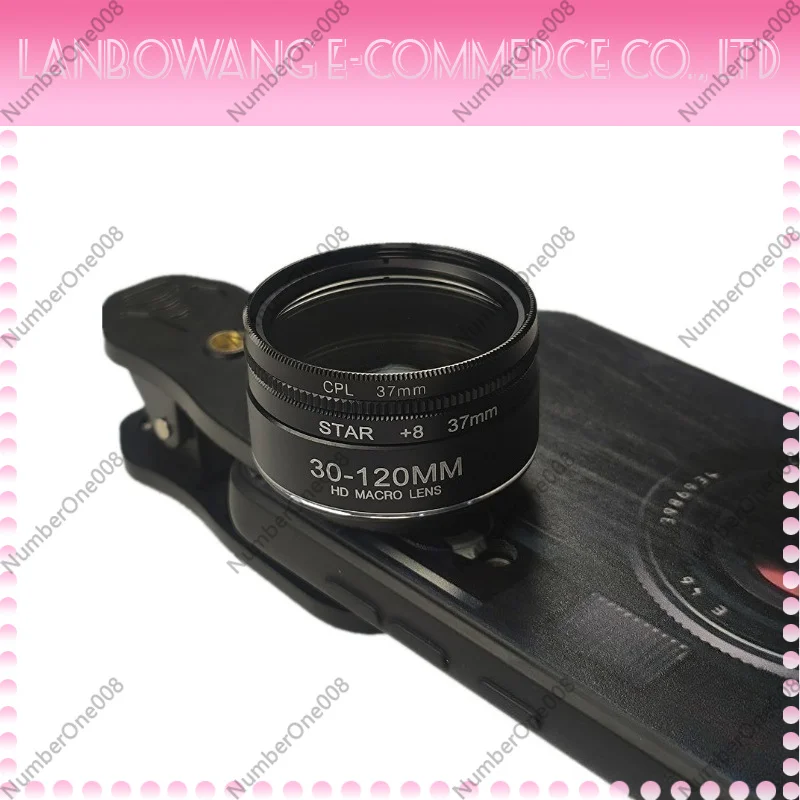 5K New 120mm Ultra Clear External Macro Phone Lens for Jewelry Dew Drop Close Up Optional CPL Star Filter