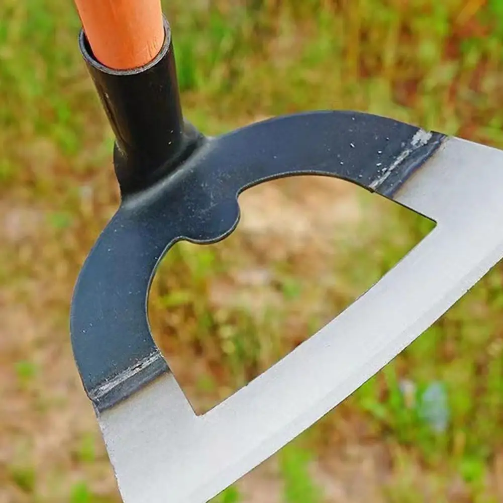 Hollow Hoe  Thickened Steel Hoe Weeding Tool  Agricultural Long Handle Hoe  Large Eye Hoe Gardening Tools