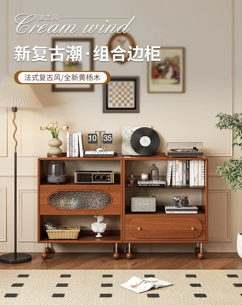 

Solid wood shelves, study side cabinets, storage cabinets against the wall