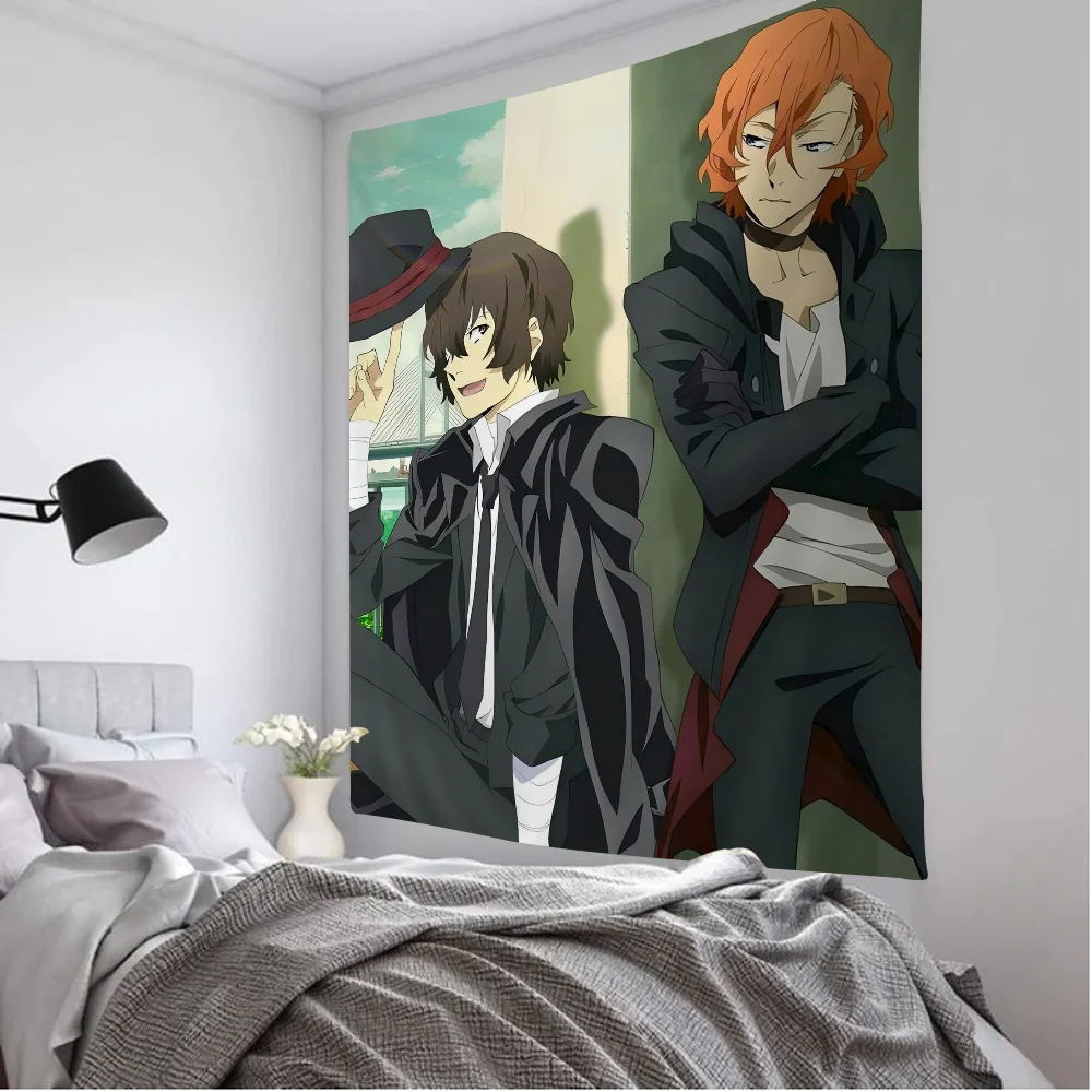 Bungo Stray Dogs Anime Tapestry Indian Buddha Wall Decoration Witchcraft Bohemian Hippie Wall Hanging Sheets