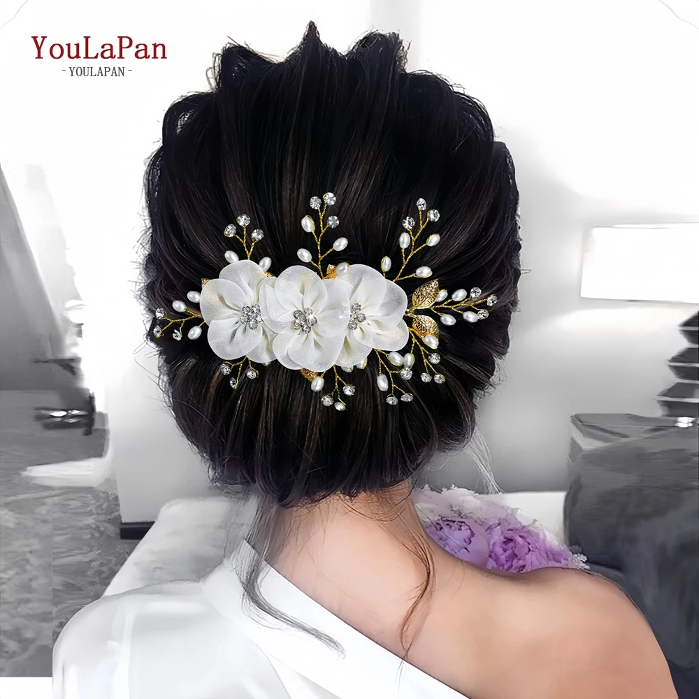 

TOPQUEEN Rhinestone Pearl Elegant Hair Comb Handmade Wedding Hair Accessories Bride Headdress Bridesmaid Fashion Headwear HP855