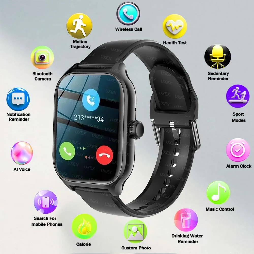 

Новые умные часы, часы с Android-телефоном для женщин и мужчин, HD цветной экран, праздничный подарок, Bluetooth-вызов, часы для отслеживания здоровья, модные плюс