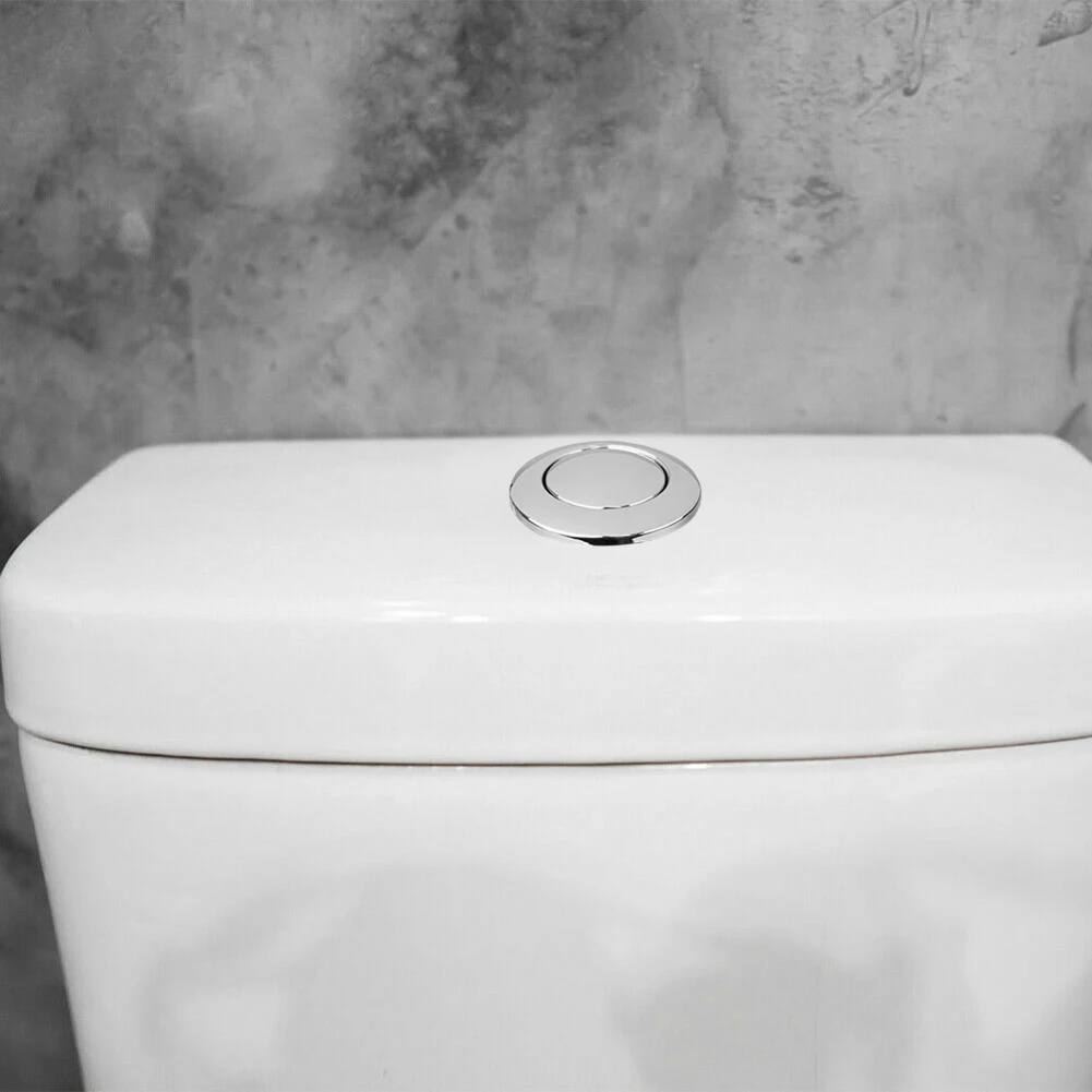 Toilet Single Flush Buttons Water Tank Round Valve Rods Push Buttons Water Saving For Cistern Bathroom Toilet Accessories