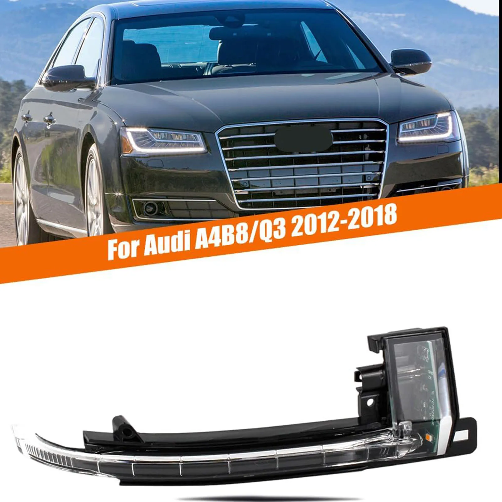 

Указатель поворота бокового зеркала автомобиля для Audi A3 A4 S4 B8 A5 S5 (2014-2017) — номер детали OEM 8K0949101C/8K0949102C/8KD949101C