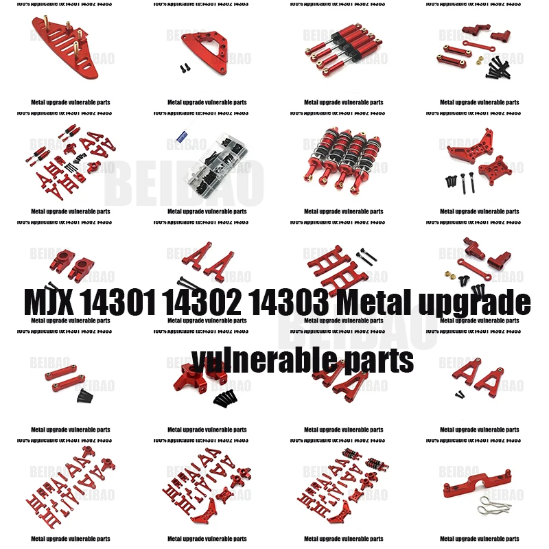 For MJX Hyper Go 1/14 14301 14302 14303 RC Cars Metal Seering Assembly Steering BLOCK Rear Hubs Etc. Upgrades Parts Accessories