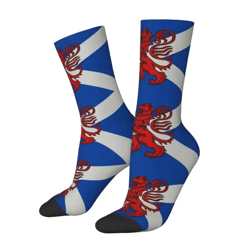 Custom Scotland The Scottish Lion Dress Socks for Men Women Warm Fashion Crew Socks