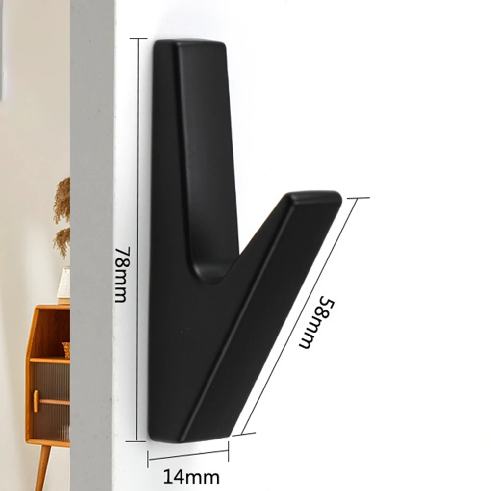 5 Pack V-Shape Wardrobe Hooks for Closets Bedrooms Hallways Living Rooms with Concealed Mounting Zinc Alloy Construction