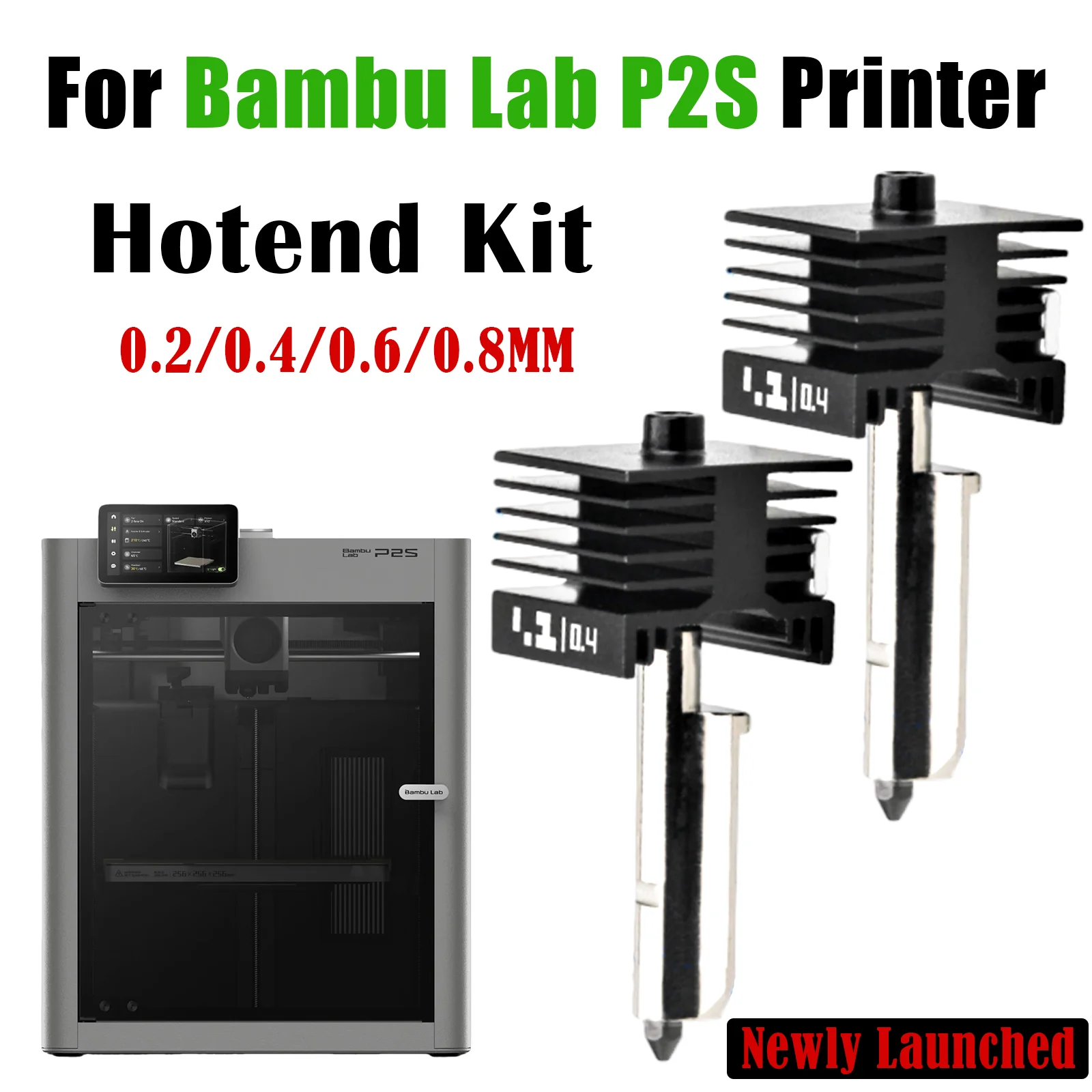 

Newly launched P2S Hotend For Bmabu lab P2S For Bambulab Hardened Steel High Quality Hot end For Bamboo Lab P2S 3D Pinter Parts