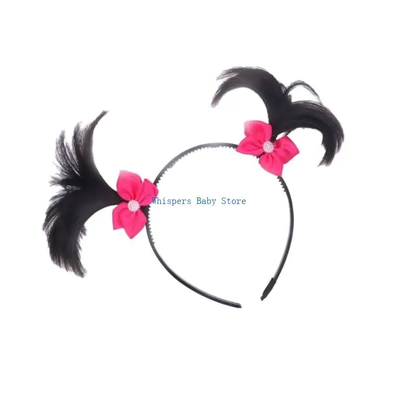 باروكات شعر عصرية للأطفال U90E مع أربطة فيونكات لتزيين الشعر صديقة للأطفال، ضفائر صديقة للأطفال للتصفيف الإبداعي