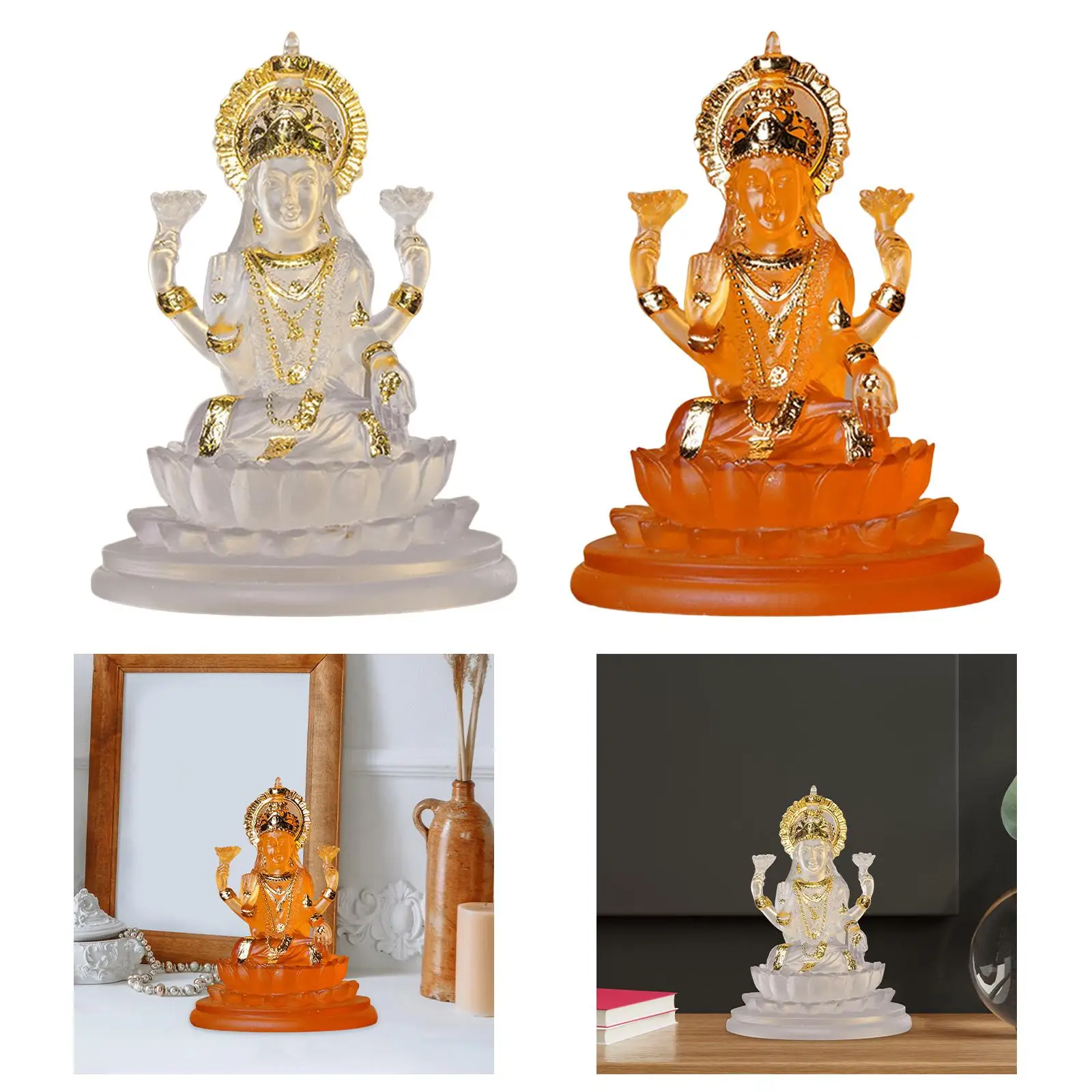 Lakshmi Goddess Figurine for Home and Office Decor Buddha Sculpture Collectible