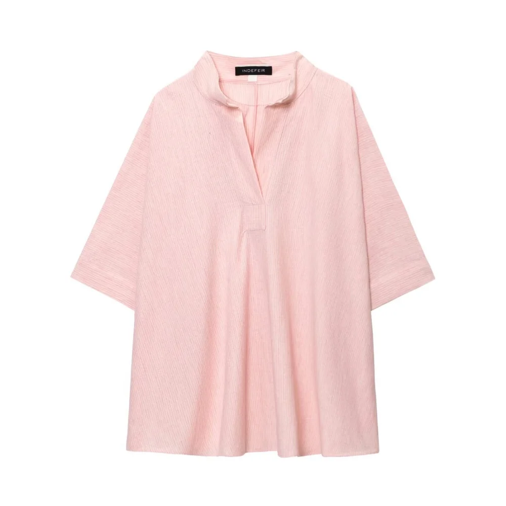 

striped loose cape style shirt V-neck short sleeved pullover summer new women's casual versatile short sleeved T-shirt