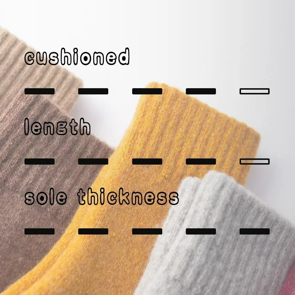 2 paar 60% merinowol dikke wandelsokken unisex gezellig thermisch, heren dames effen kleur winter warm crew laarssok