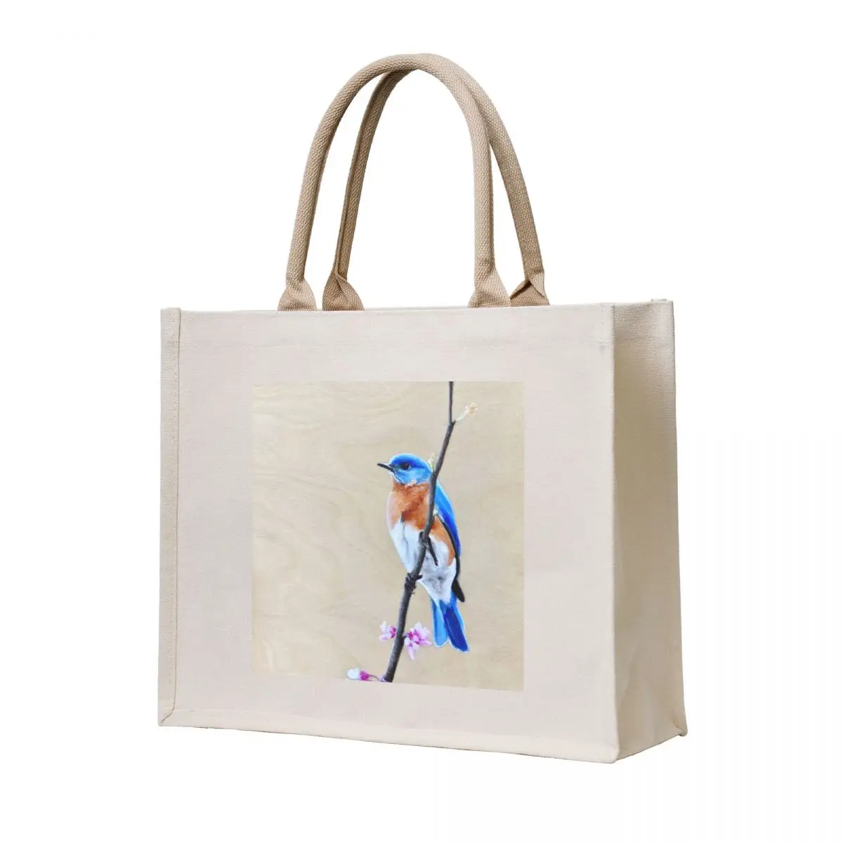 

“Spring Bluebird” Tote Bag Big bag women Portable shopping bag tote bags aesthetic custom bags