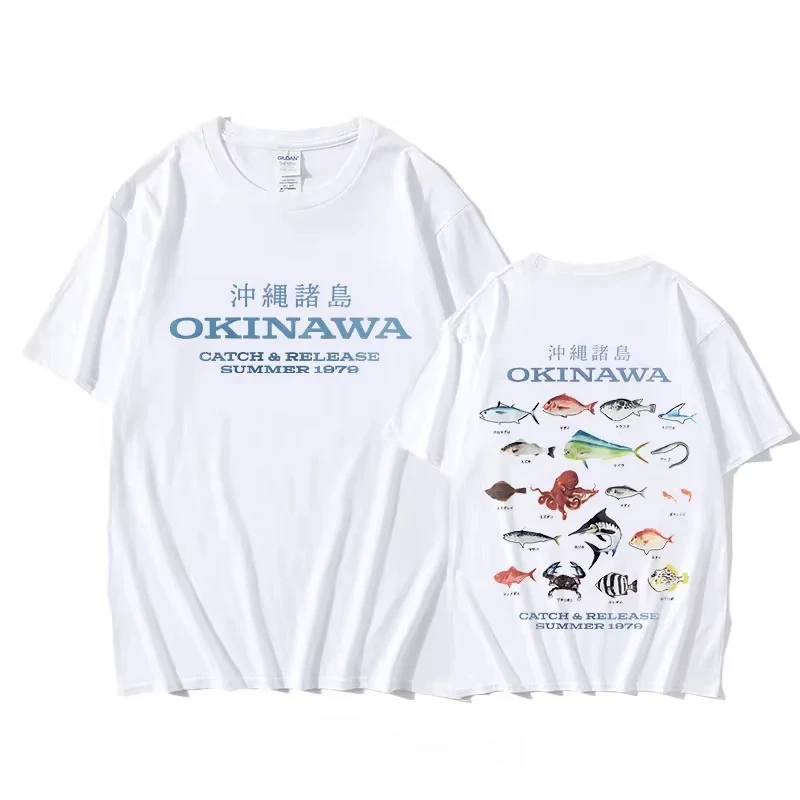 

Футболка Okinawa на весну и лето, повседневная хлопковая футболка с коротким рукавом, высококачественная готическая футболка Sudaderas, винтажные топы с круглым вырезом