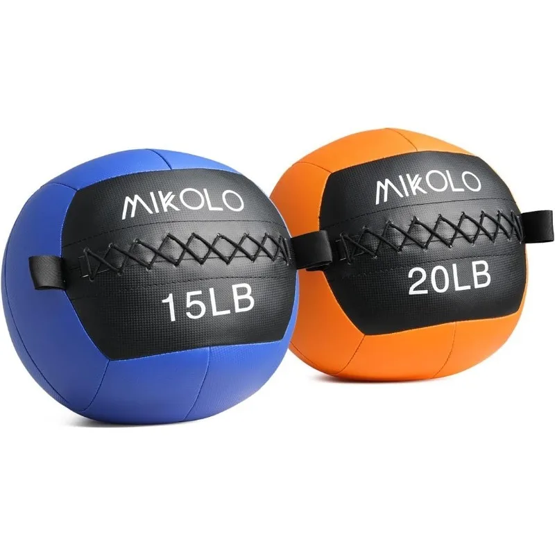 

Mikolo Medicine Ball, Wall Ball,Soft Medicine Ball Set,Slam Ball for Core Training, Strength Workouts -Multi-Weight 10lbs 20lbs
