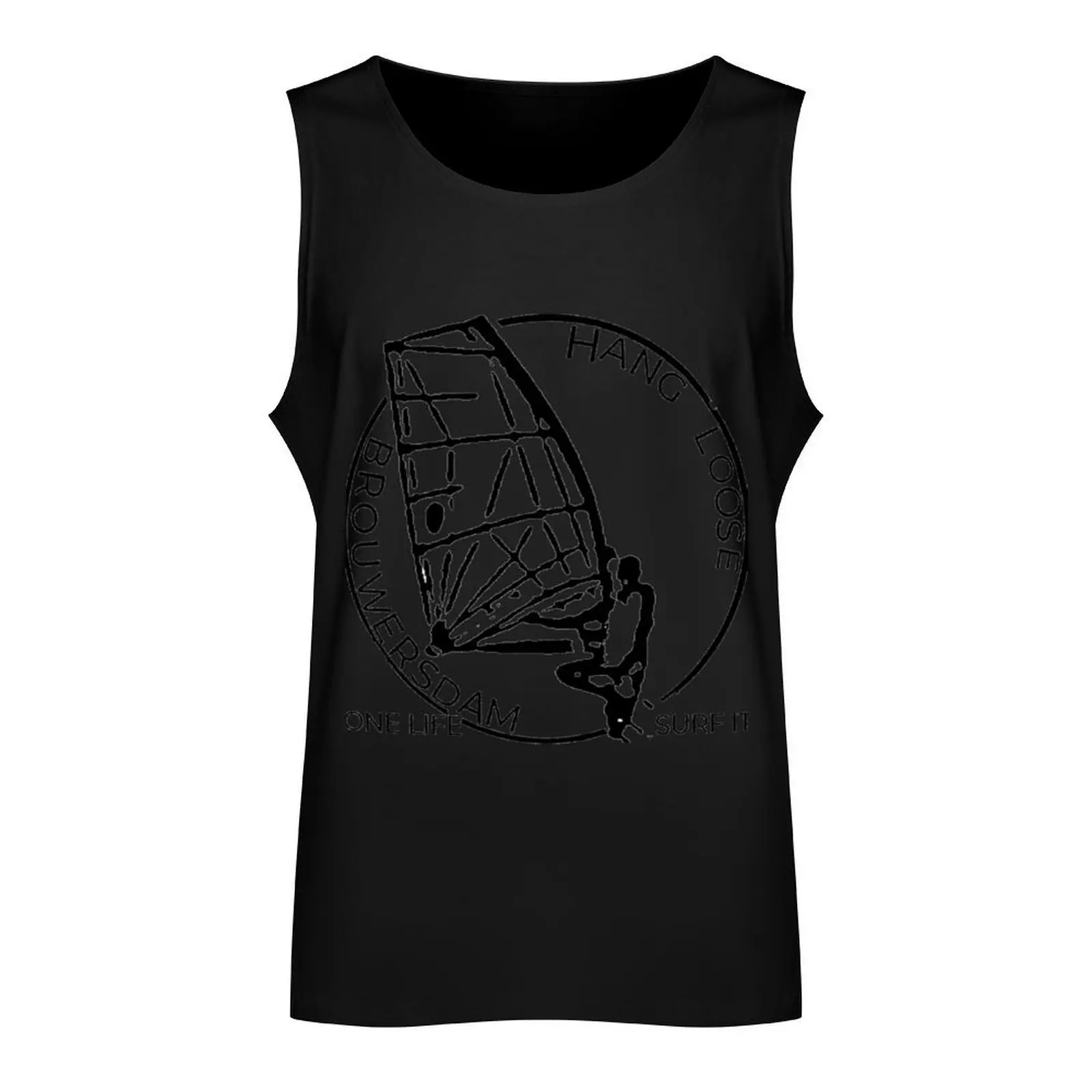 Windsurf Brouwersdam Witchcraft Tank Top sleeveless gym shirt man fitness gym clothes for man