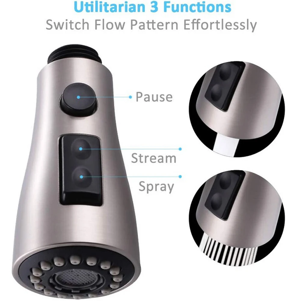 

Sprayer Head Pull Out Spray Head Multifunction Pull Down Nozzle For Pull Down Faucet Kitchen Faucet Kitchen High Quality