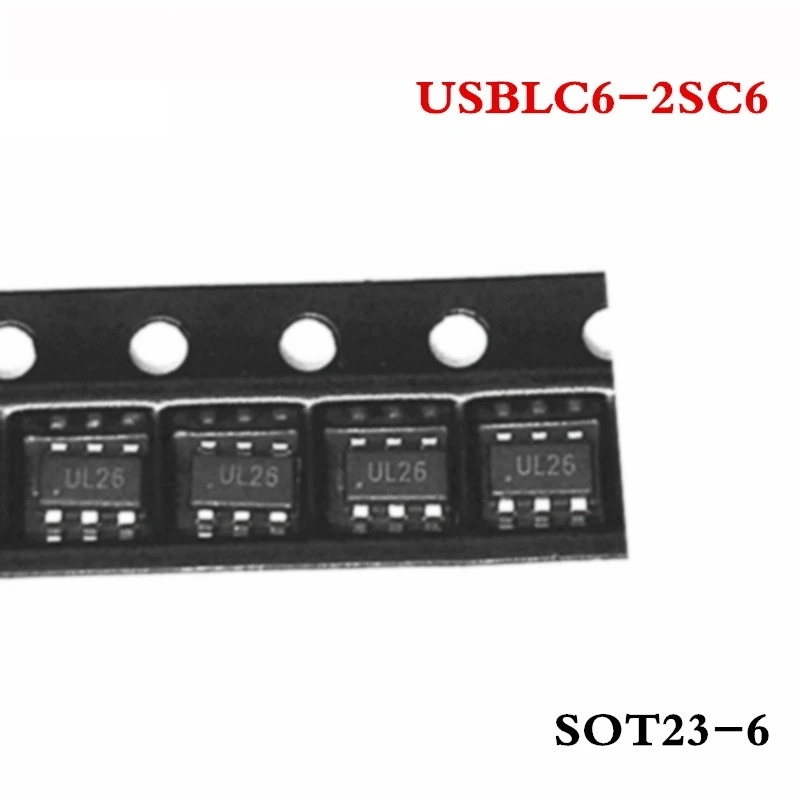 20pieces/lot USBLC6-2SC6 SOT23-6 USBLC6 UL26  