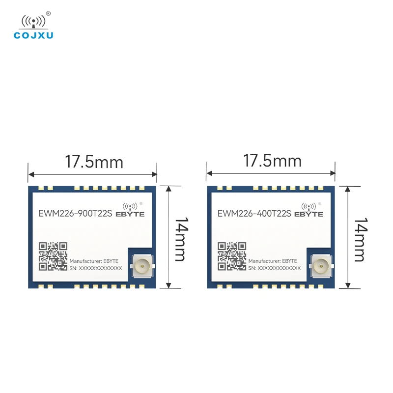 433/868/915MHz LoRa Lawn Mower Wireless RF Module COJXU EWM226-400T/900T22S 5KM URAT SMD Module Small Size 22dBm AT Command