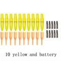 yellow and battery