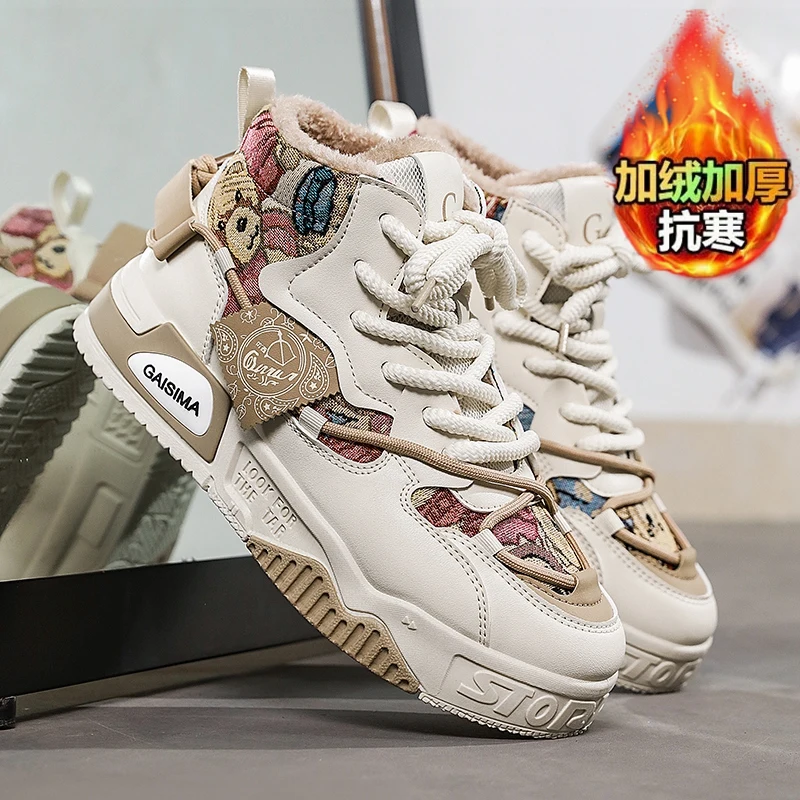 

men boots 2025 New Winter Slippers Warm Men Shoes Waterproof Non-Slip Plush Sneakers Male tenis shoes Boots Men Sneakers Winter