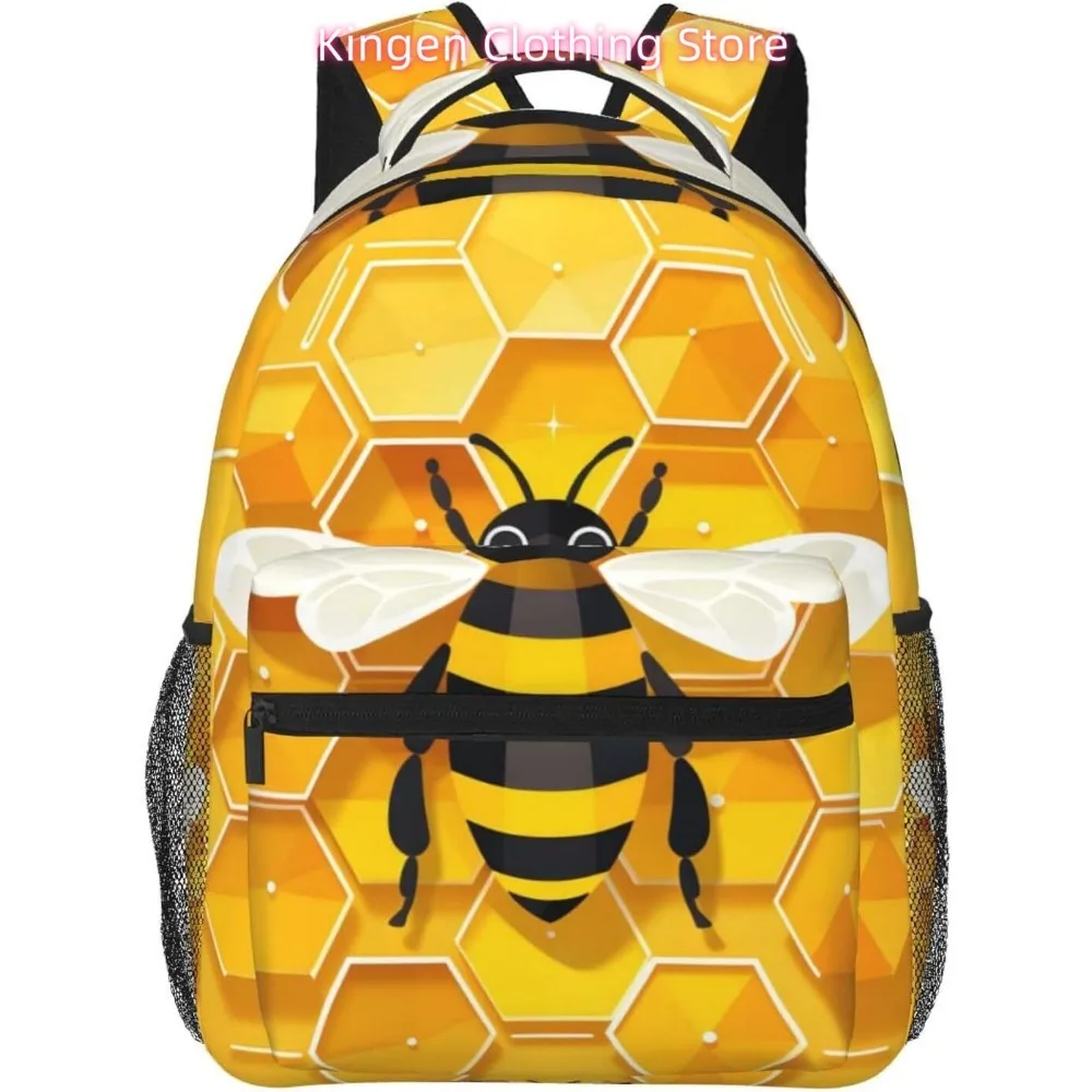laptop bag back to school Funny Bee Lightweight Laptop Backpack Lightweight Multipurpose Travel Casual Daypack Unisex College B