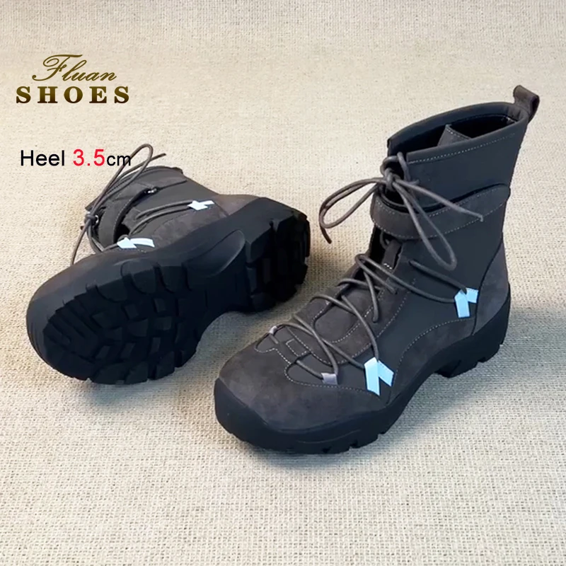 

Женские короткие ботинки на шнуровке, универсальные легкие кроссовки на плоской подошве 3,5 см, противоскользящие амортизирующие уличные походные ботинки для женщин