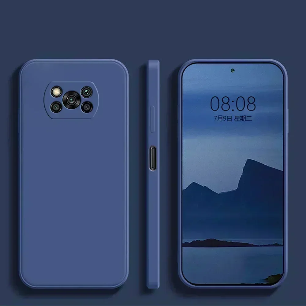 Casing silikon cair asli mewah, sarung HP lembut untuk Xiaomi Poco X3 X 3 Pro NFC X3Pro Pocox3 Pro penutup belakang