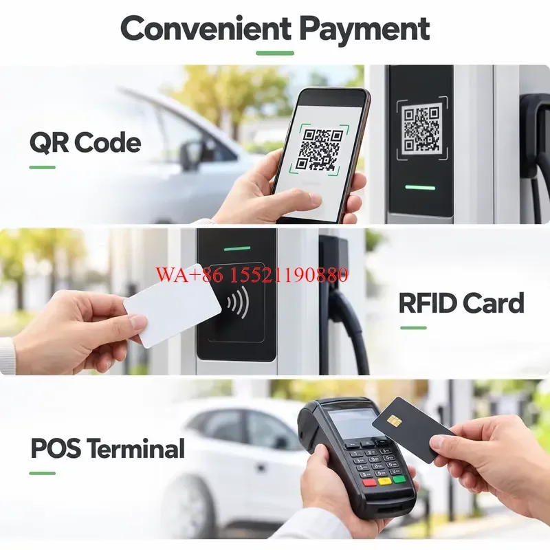 WMWMNU for Commercial EV Charging Station DC Fast Charger CCS2 CCS1 GB/T OCPP Dual Gun 60 80 120 160 180kW with POS APP