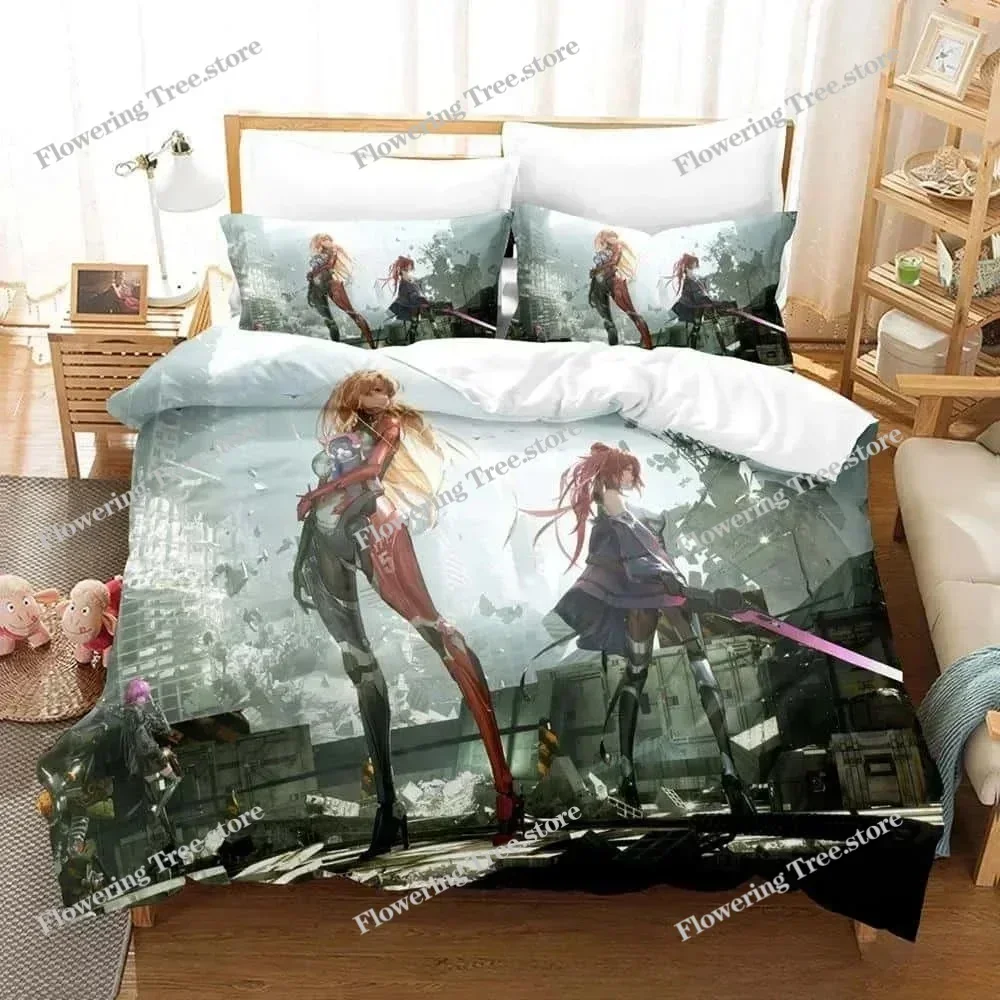 

3D Printing Game Tower of Fantasy Anime Bedding Set Single Twin Full Queen King Size Bed Set Adult Kid Bedroom Duvetcover Sets02