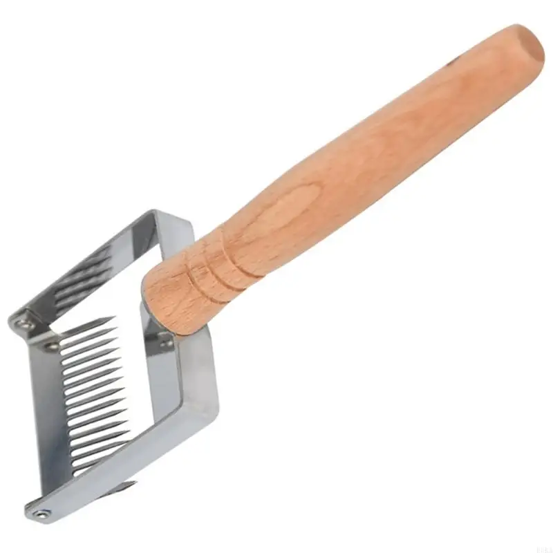   Wooden Handle Uncapping Fork Honeycomb Scraper Bees Hives Opening