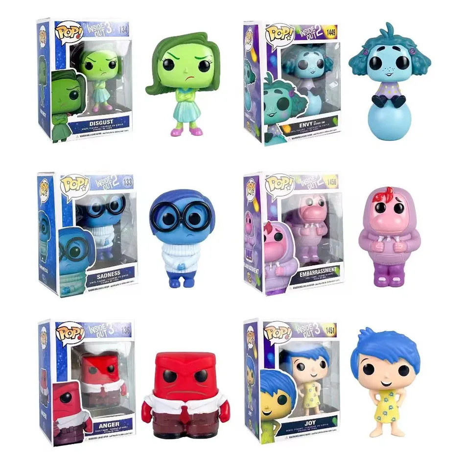 2024 Funko Pop Inside Out 2 Anime Figure Toys Ornaments Action Statue Model Doll Collection Ornament Room Decoration Toys Gifts