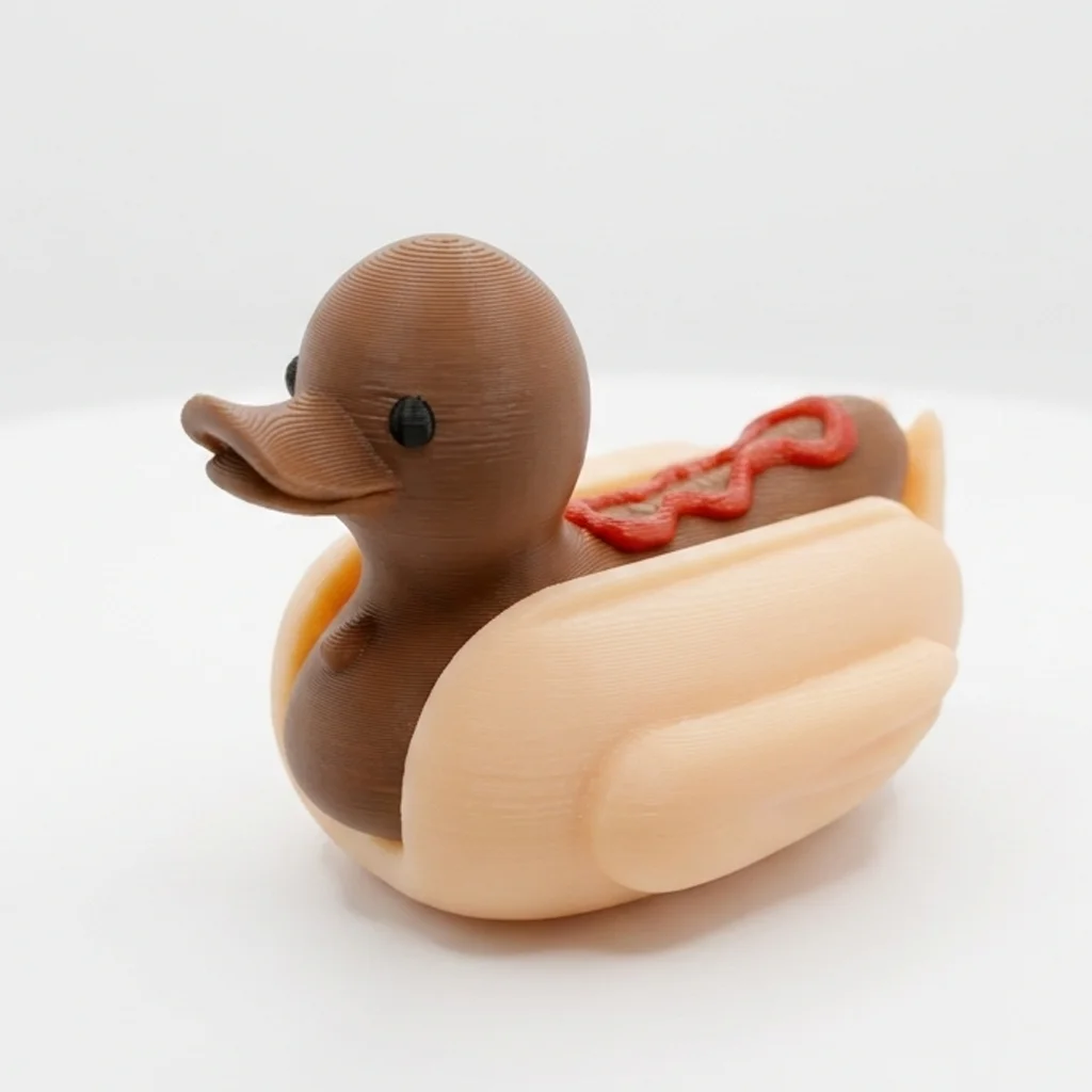 Hot Dog Duck Decorative Ornament, Collectible Figurine, Home Room Shelf Decor Accent, Desk Tabletop Decoration view 5