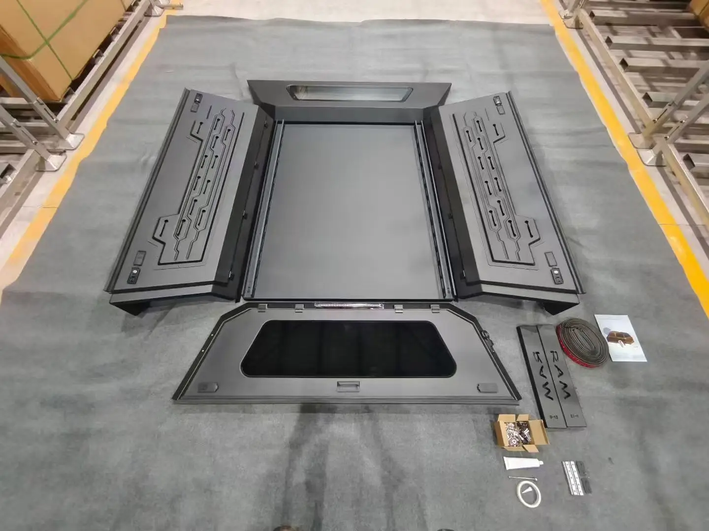 Pickup Bed Cover 4x4 Offroad Accessories Truck Canopies Canopy for  Ram 1500 Limited with 5.7/6.4ft Bed and with Rambox Hilux view 5