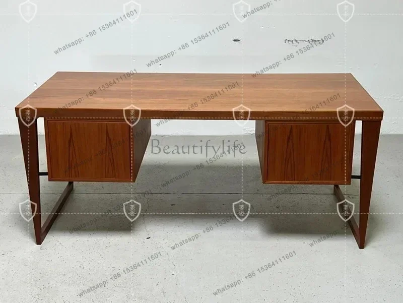 FG26Medieval solid wood desk writing desk retro style Nordic simple rose wood