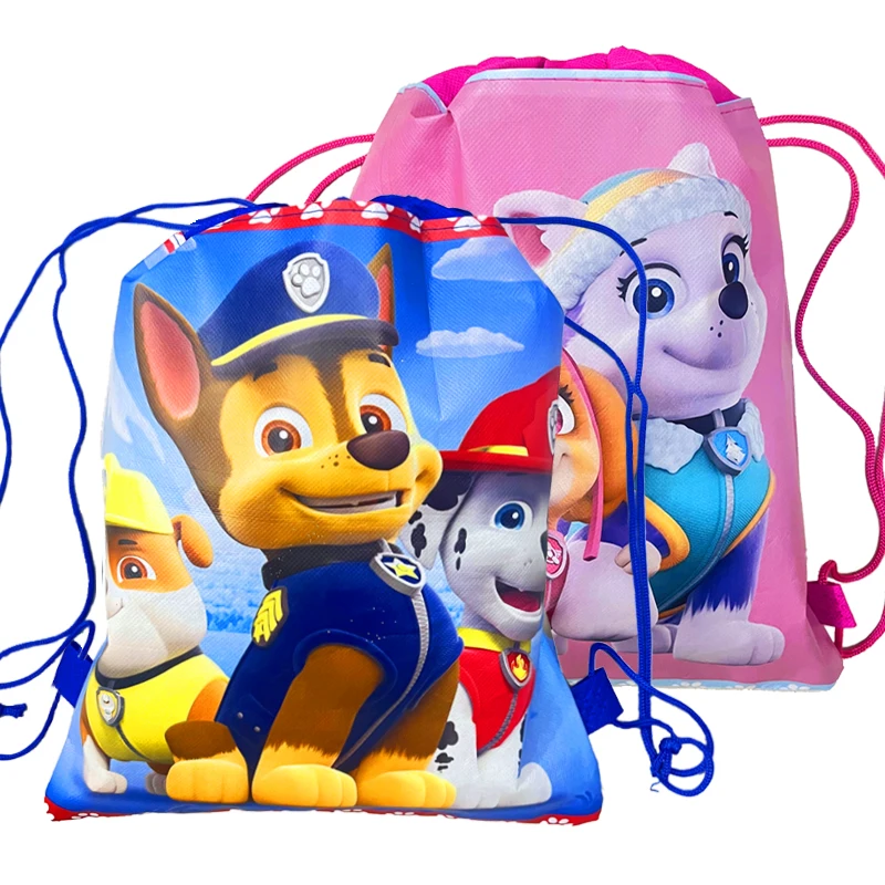 Paw Patrol Bag Skye Backpack Drawstring Bag Cartoon Dog Children\'s Toy Party Favors Kid Birthday Party Supplies Gifts 34*27cm