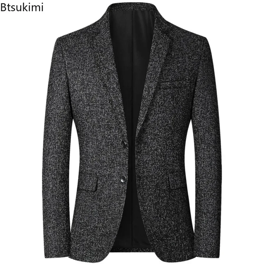 New 2024 Men\'s Casual Blazer Jacket Suits Fashion Slim Coats Male Handsome Masculino Business Jackets Suits Men\'s Blazers Tops