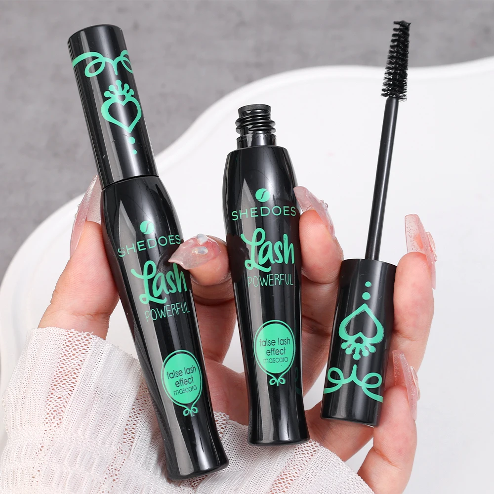 Mascara a lunga durata impermeabile 4D fibra di seta Curling Volume ciglia spesse allungamento Mascara liscio estensioni delle ciglia trucco