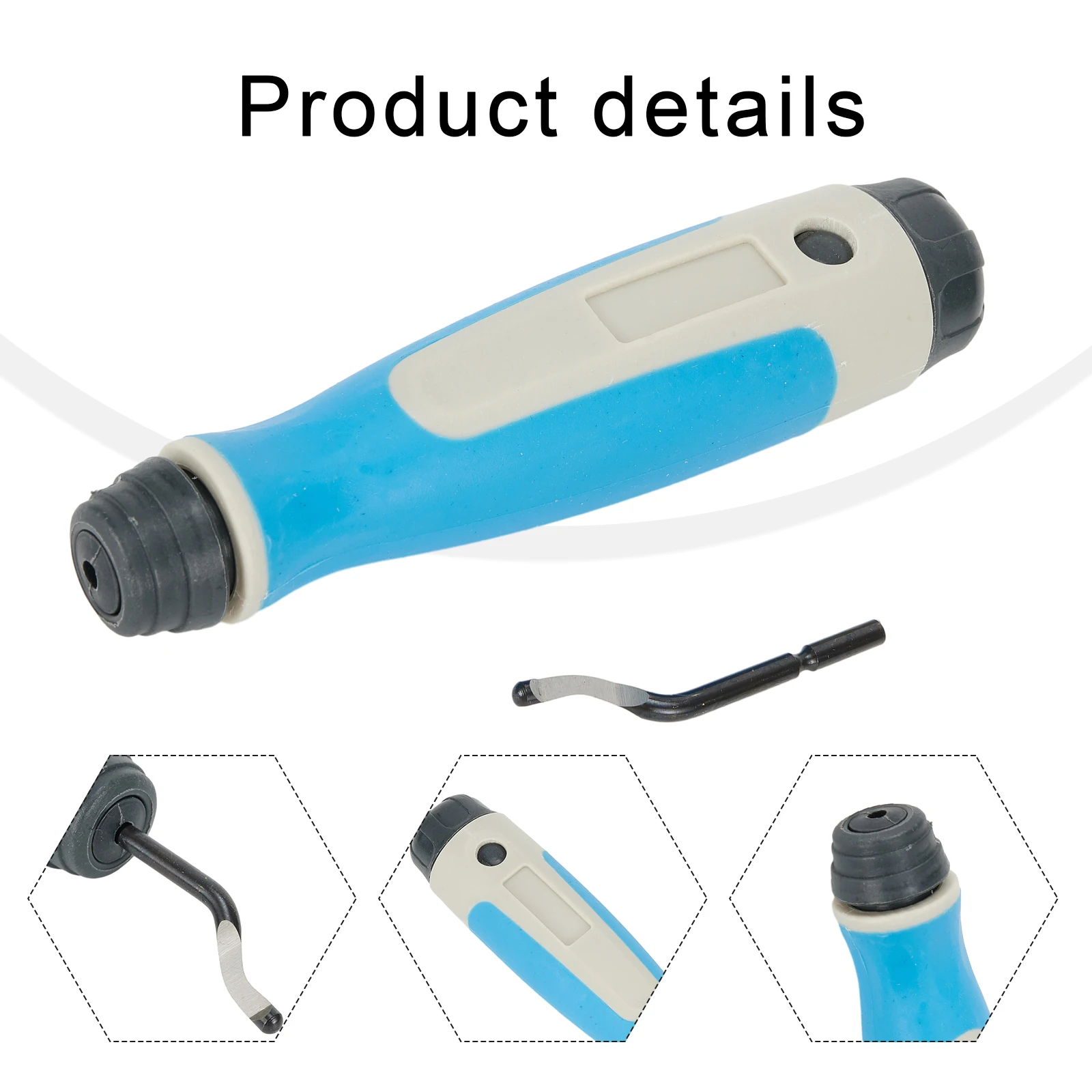 Burr Scraper Deburring Tool Home Workshop Rubber Trimmer Blue Deburring Handle 1 PC 1* 47*3.2mm Blade Hand Cust Plastic&Wood