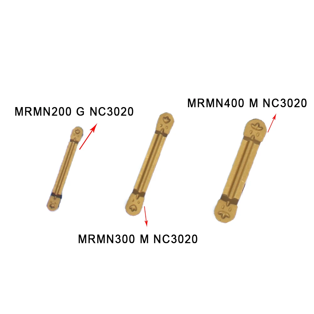 10Pcs MRMN200 MRMN300 MRMN400 NC3020 NC3030 PC9030 Turning Tools Carbide Inserts CNC Lathe Cutter Parting and Grooving Part