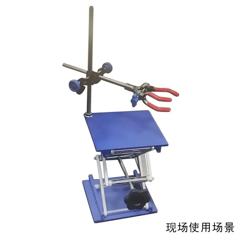 Plataforma de elevação manual de alumínio, 4x4 polegadas, elevador óptico, plataforma azul, tradução manual, palco