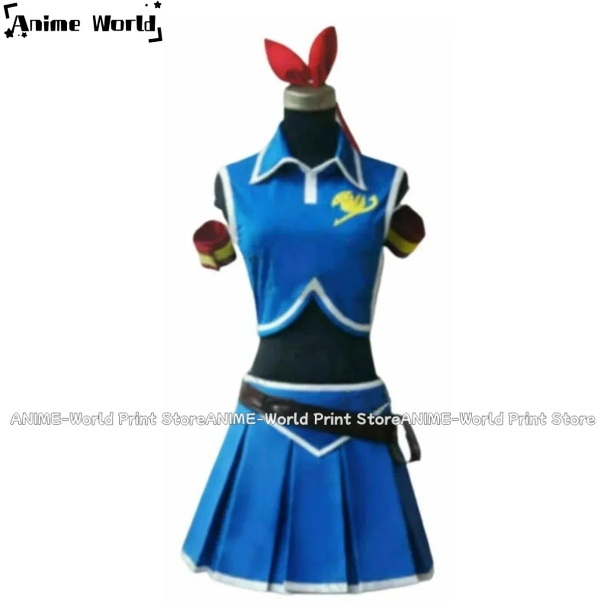 

《Custom Size》Anime Cosplay Costume Lucy Heartfilia Backless Polyester Adult Women Halloween Party Dress