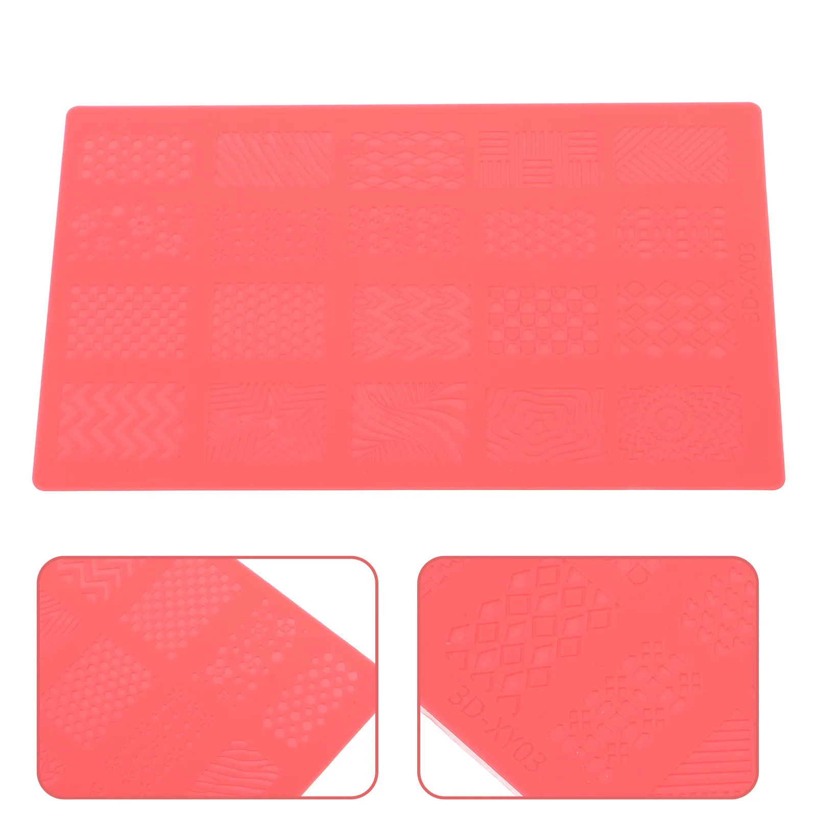 1개 엠보싱 프린트 DIY 플레이트 3D 매니큐어 몰드 아트 스탬핑 플레이트 3D 네일 아트 액세서리 플레이트 네일 용품