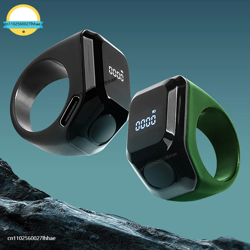 Smart APP Bluetooth Digital Display Counter Ring Wearable Time Reminder Tasbih Zikr Portable Counting Electronic Device