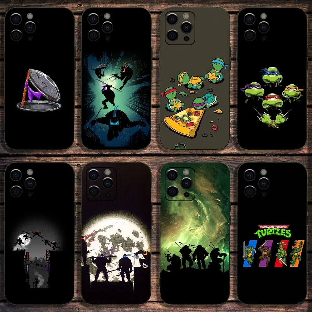 T-Teenage Mutant N-Ninja-Turtles Phone Case For Apple iPhone 15,14,13,12,11,Pro,X,XS,Max,XR,Plus,Mini Soft Black Cover